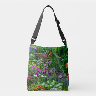 Weelderige Engelse Cottage Garden Zomer Bloemen Fo Crossbody Tas