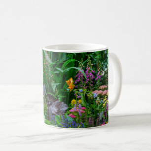 Weelderige Engelse Cottage Garden Zomer Bloemen Fo Koffiemok