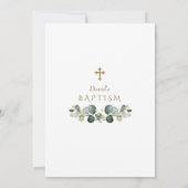 Weelderige Eucalyptuslijst Gouden Kruis Jongens Do Kaart (Achterkant)