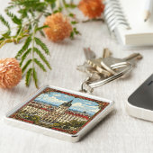 Weelderige Europese Architectuur Sleutelhanger (Zijkant)