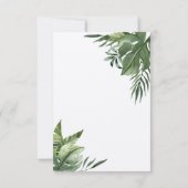 Weelderige Exotische Tropische Palmbladeren Menu R (Achterkant)