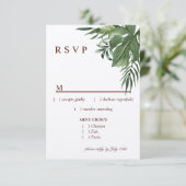 Weelderige Exotische Tropische Palmbladeren Menu R (Staand voorkant)