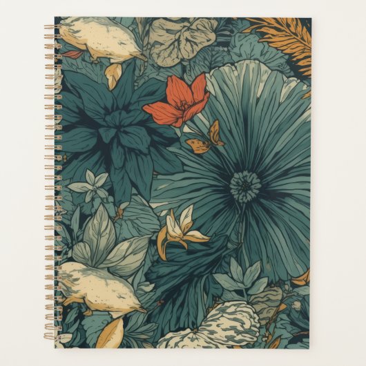 Weelderige flora & fauna – vintage botanisch planner (Voorkant)