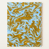 Weelderige Fusie: Teal en Gouden Marmerprint, Planner (Achterkant)
