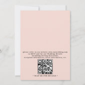 Weelderige Gebosseerde Sierlijke Bloem QR Code Bru Kaart (Achterkant)