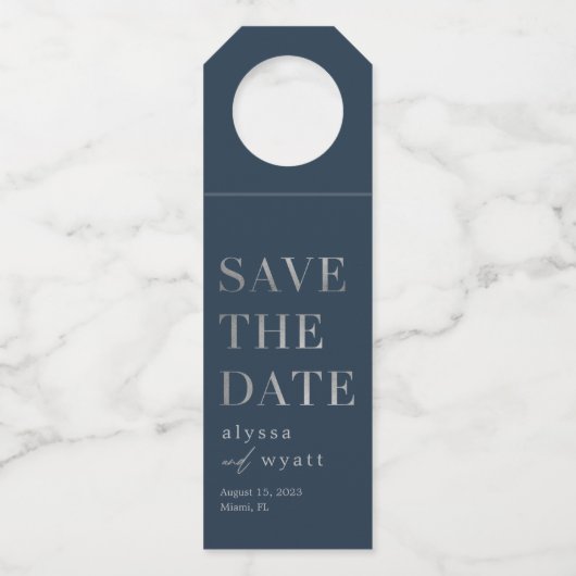 Weelderige gloed Bewaar de datum fles Label (Voorkant)