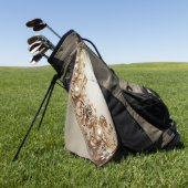 Weelderige Gouden Golfhanddoek met Sieraad (Groen)