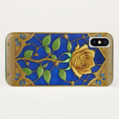 Weelderige Gouden Roos Kunstwerk Case-Mate iPhone Case (Achterkant (horizontaal))