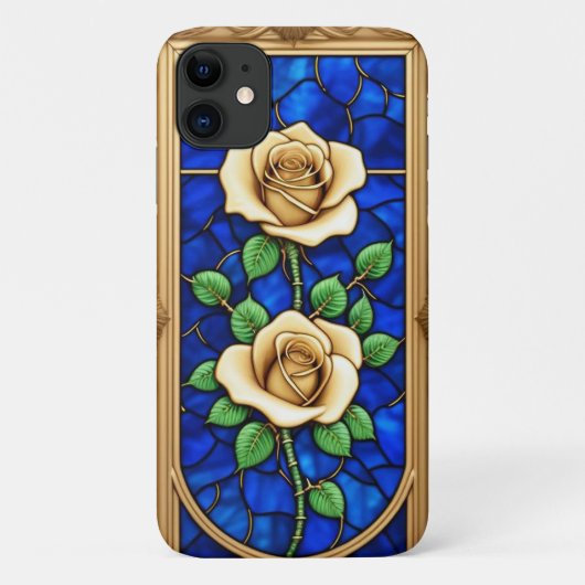 Weelderige Gouden Roos Kunstwerk Case-Mate iPhone Case (Achterkant)