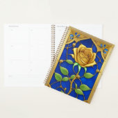 Weelderige Gouden Roos Kunstwerk Planner (Display)