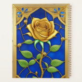 Weelderige Gouden Roos Kunstwerk Planner (Achterkant)