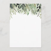 weelderige groen bruiloft informatie gast informatiekaartje (Achterkant)