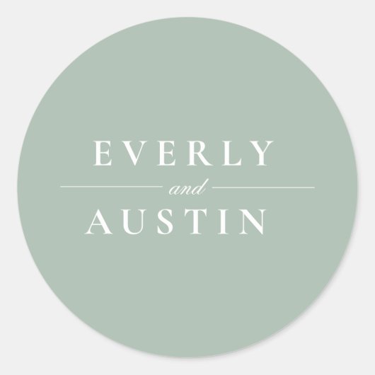 weelderige groen bruiloft Sticker (Voorkant)