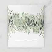 weelderige groen vintage bruiloft plaatskaartje (Buitenkant ongevouwen)