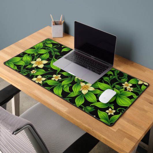 Weelderige groene bloemenpatroon illustratie bureaumat (Kantoor 2)