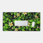 Weelderige groene bloemenpatroon illustratie bureaumat (Keyboard & Muis)