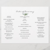 Weelderige Groene Frame Tri-Fold Trouwprogramma Flyer (Achterkant)