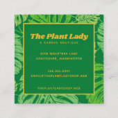 Weelderige groene Monstera bladeren Vierkante Visitekaartje (Voorkant)