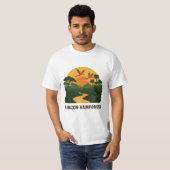 Weelderige Groene Retro Vector Amazone Regenwoud Z T-shirt (Voorkant volledig)