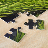 Weelderige groene rijstvelden legpuzzel (Zijkant)