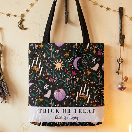 Weelderige Halloween Snoep Trick or Treat Aangepas Tote Bag