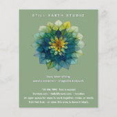 Weelderige Harmonie | Blad Mandala Flyer (Achterkant)