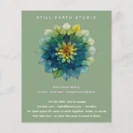 Weelderige Harmonie | Blad Mandala Flyer