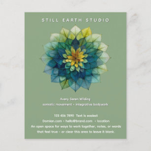 Weelderige Harmonie Blad Mandala Flyer