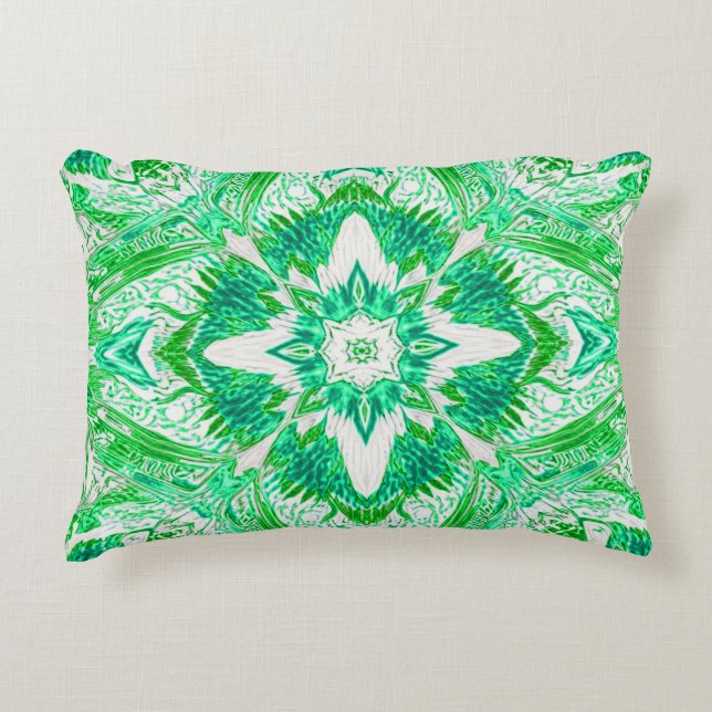 Weelderige harmonie geometrisch patroon accent kussen (Voorkant)