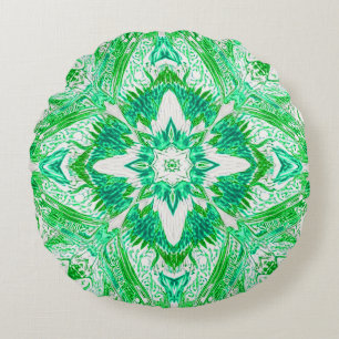 Weelderige harmonie geometrisch patroon rond kussen