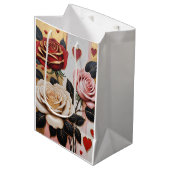 Weelderige harten en Rozen Medium Cadeauzakje (Voorkant Gekanteld)