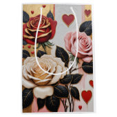 Weelderige harten en Rozen Medium Cadeauzakje (Voorkant)