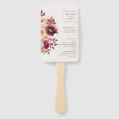 Weelderige Herfst Bloemen Huwelijk Hand Fan Handwaaier (Voorkant)