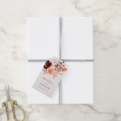 Weelderige Herfst Bloemen Trouwcadeau Labels Cadeaulabel (Met Touw)