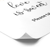 Weelderige herfst bloemige liefde is zoet poster (Hoek)