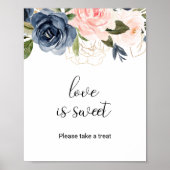 Weelderige herfst bloemige liefde is zoet poster (Voorkant)