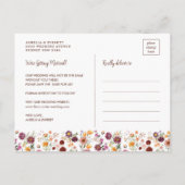 Weelderige Herfst Wildflowers Wedding Save the Dat Aankondigingskaart (Achterkant)