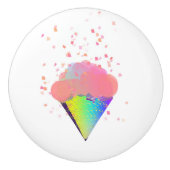 WEELDERIGE IJSKEGEL KERAMISCHE KNOP (Voorkant)