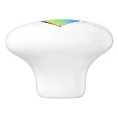 WEELDERIGE IJSKEGEL KERAMISCHE KNOP (Zijkant)