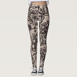 Weelderige kant leggings