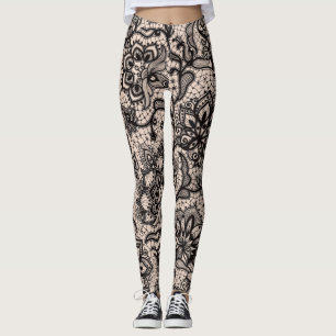 Weelderige kant leggings