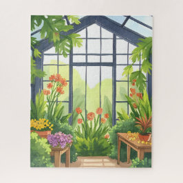 Weelderige Kas | Bloemrijke Botanische Tuin Legpuzzel