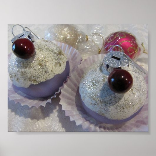 Weelderige Kerst Cupcakes Poster (Voorkant)