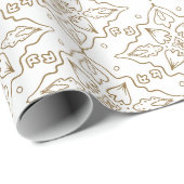 Weelderige kerstcadeauverpakking cadeaupapier (Rol Hoek)