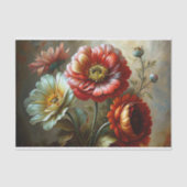 Weelderige klaprozen & pioenrozen Decoupage Tissuepapier (Voorkant)