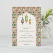 Weelderige Klasse Bloem Kaarsen Mehndi Ceremonie  Kaart (Staand voorkant)