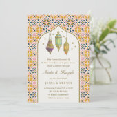 Weelderige Klassevolle Bloem Kaarsen Mehndi Ceremo Kaart (Staand voorkant)