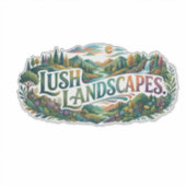 Weelderige Landschappen T-Shirt Sticker (Voorkant)