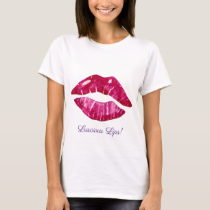 Weelderige Lippen Dames T-shirt Ontwerp