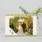 Weelderige Luxe, Tiger Lily & Mint, Bedankt, Folie Folie Uitnodiging (Staand Voorkant)